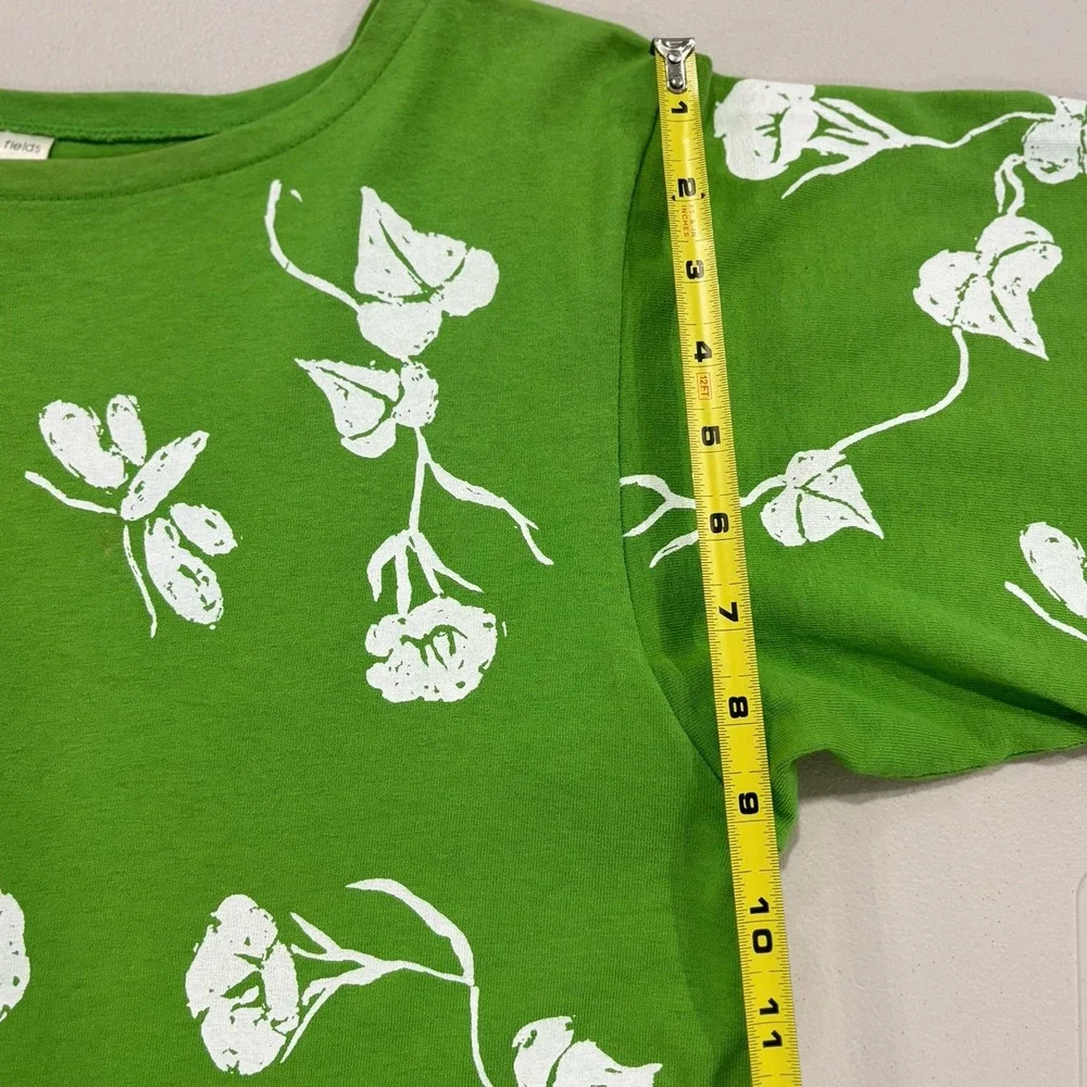 M. Mac Vermont Dress Green Floral Pockets Size Large Y2K